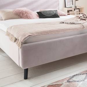 Gestoffeerd bed Luana geweven stof - Oud pink - 160 x 200cm