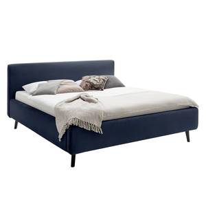 Gestoffeerd bed Luana geweven stof - Donkerblauw - 180 x 200cm