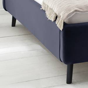 Gestoffeerd bed Luana geweven stof - Donkerblauw - 180 x 200cm