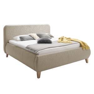 Gestoffeerd bed Kiruna geweven stof - Beige