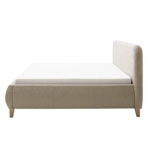 Gestoffeerd bed Kiruna geweven stof - Beige