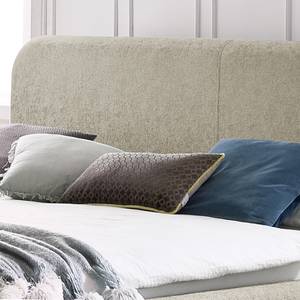 Gestoffeerd bed Kiruna geweven stof - Beige