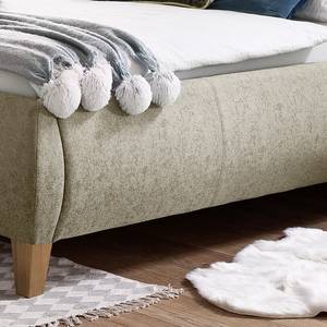 Gestoffeerd bed Kiruna geweven stof - Beige