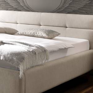 Gestoffeerd bed LOTTE Geweven stof Meara: Modder - 160 x 200cm