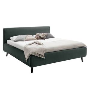 Gestoffeerd bed Luana geweven stof - Antraciet - 160 x 200cm