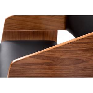 Chaise pivotante Keanu Imitation cuir / Métal - Noir - Chrome