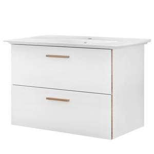 Meuble avec vasque Quickset 931 Blanc / Imitation chêne