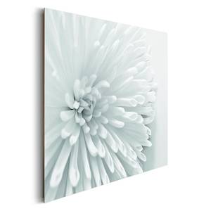 Tableau déco cœur de fleur Papier / MDF - Blanc