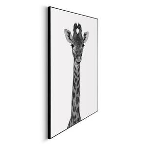 Tableau déco girafe Papier / MDF - Noir