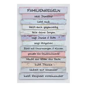 Bild Family Papier / MDF - Rosa