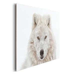 Tableau déco Wolf Papier / MDF - Blanc