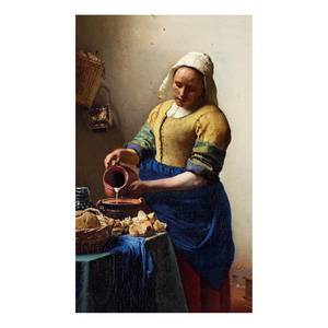 Leinwandbild Jan Vermeer II Textil / MDF - Mehrfarbig