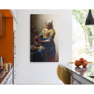 Leinwandbild Jan Vermeer II Textil / MDF - Mehrfarbig