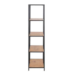 Open kast Coogee VI wild eikenhouten look/zwart - Hoogte: 150 cm