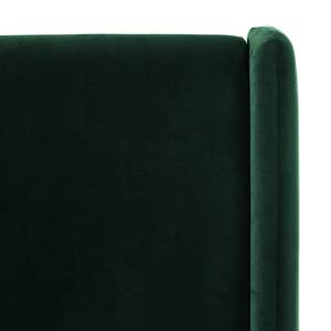 Letto imbottito Limmer Tessuto effetto velluto - Verde palude - 160 x 200cm