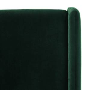 Letto imbottito Limmer Tessuto effetto velluto - Verde palude - 140 x 200cm