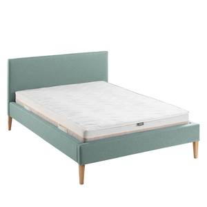 Gestoffeerd bed Nowra Geweven stof - Lichtblauw - 160 x 200cm