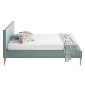 Gestoffeerd bed Nowra Geweven stof - Lichtblauw - 160 x 200cm