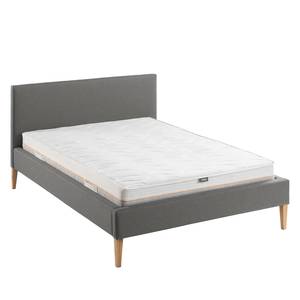 Letto imbottito Nowra Tessuto - Grigio - 180 x 200cm