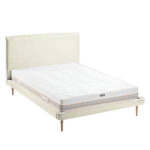 Gestoffeerd bed Eden Hill Geweven stof - Beige - 140 x 200cm