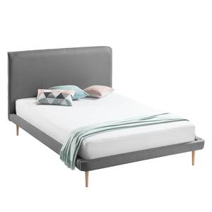 Gestoffeerd bed Eden Hill Geweven stof - Antraciet - 160 x 200cm