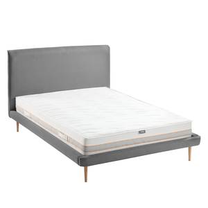 Gestoffeerd bed Eden Hill Geweven stof - Antraciet - 160 x 200cm