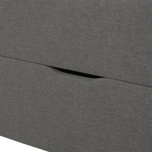 Boxspringbett Royal Night Webstoff - Inkl. Bettkasten und Topper - Rauchgrau - 180 x 200cm - 2 Bettkästen