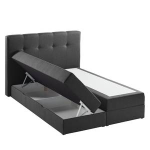 Lit boxspring Royal Night Tissu - Avec tiroir de lit - Ardoise - 140 x 200cm - 2 tiroirs de lit