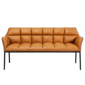 Banquette Thinktank Imitation cuir / Acier - Cognac / Noir