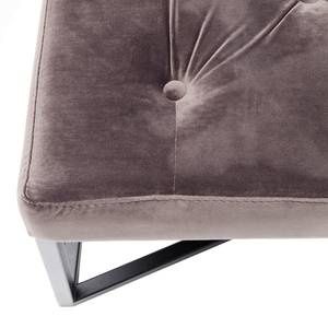 Banc Crossover Velours / Acier - Taupe / Noir