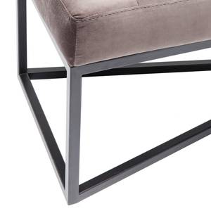 Banc Crossover Velours / Acier - Taupe / Noir