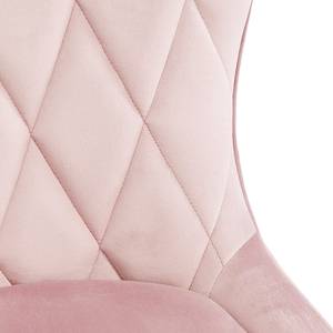 Gestoffeerde stoel Black Marshall fluweel/massief beukenhout - roze/zwart