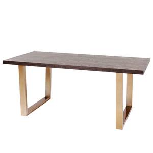 Eettafel Osaka Duo deels massief essenhout/staal - essenhout/messingkleurig