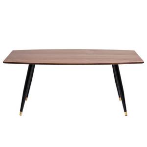 Eettafel Curve deels massief walnotenhout/stahl - walnotenhout/zwart