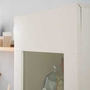 Vitrine Tenabo Blanc mat / Chêne à nœuds