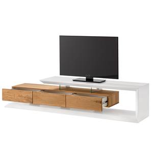 Mobile TV Hensies Bianco opaco/Rovere nodato