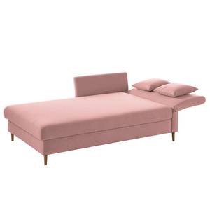 Chaise longue Hillarys II geweven stof - Mauve - Breedte: 101 cm - Armleuning vooraanzicht links