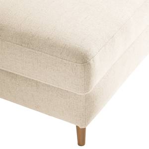 Chaise longue Hillarys II geweven stof - Crème - Breedte: 101 cm - Armleuning vooraanzicht links