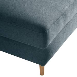 Chaise longue Hillarys II geweven stof - Blauw grijs - Breedte: 110 cm - Armleuning vooraanzicht rechts