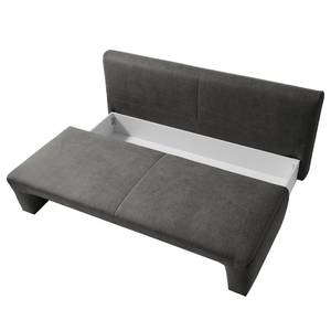 Canapé convertible Fleron II Aspect cuir vieilli - Gris