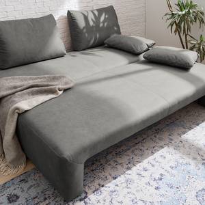 Canapé convertible Fleron II Aspect cuir vieilli - Gris