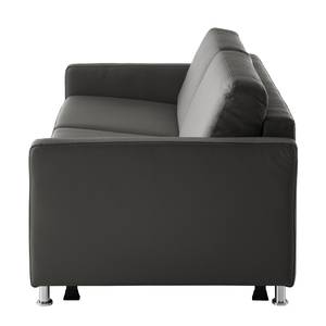 Canapé convertible Lierde I Cuir véritable - Anthracite - Largeur : 155 cm - Avec accoudoirs