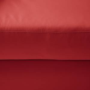 Schlafsofa Lierde I Echtleder - Rot - Breite: 175 cm - Höhenverstellbare Armlehnen