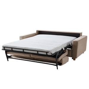 Schlafsofa Lierde II Webstoff - Cappuccino - Breite: 202 cm