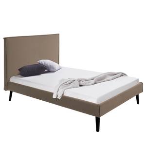 Gestoffeerd bed Venla geweven stof - Latte Macchiattokleurig - 160 x 200cm