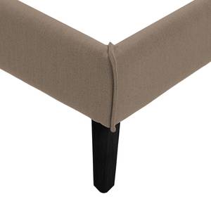 Gestoffeerd bed Venla geweven stof - Latte Macchiattokleurig - 160 x 200cm