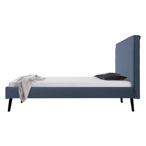 Gestoffeerd bed Venla geweven stof - Jeansblauw - 160 x 200cm