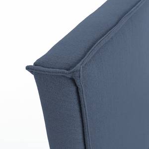 Lit capitonné Venla Tissu - Bleu jean - 160 x 200cm