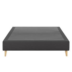 Sommier boxspring Alven Tissu - Noir - 160 x 200cm