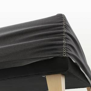 Boxspringframe Alven geweven stof - Zwart - 160 x 200cm